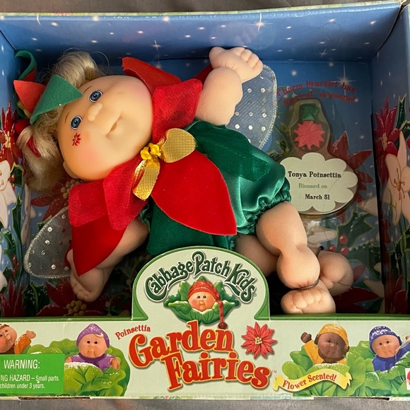 Cabbage Patch Kids Garden Fairies Poinsettia 7 3/4” Doll - Picture 1 of 5